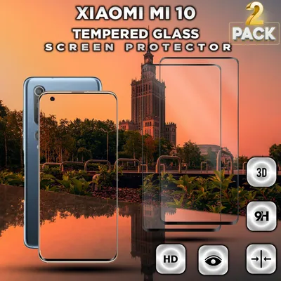 Obrázek produktu pro 2-balení Xiaomi Mi 10 Ochranné sklo na displej - Tvrzené sklo 9H - Super kvalita 3D