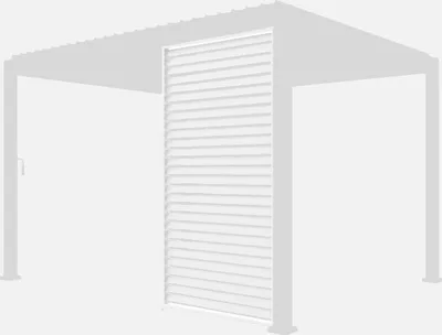 Produktbild von sweeek - Lamellenwand 130cm für Pergola Triomphe 3x4m - Weiß