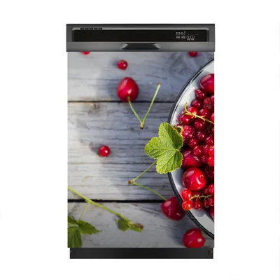 Produktbild von Magnete Dekorative 60x80 cm Küche Magnetmatte Spülmaschine - Früchte auf Holz