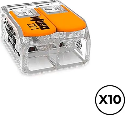Obrázek produktu pro Rychlospojka Wago 16 x 21,1 x 10,1 mm 450 V připojení x 2 6 mm (10 kusů)