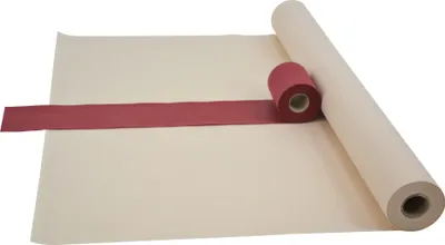 Produktbild von Sensalux Kombi-Set 1 Tischdeckenrolle 1m x 25m creme + Tischläufer 15cm bordeaux