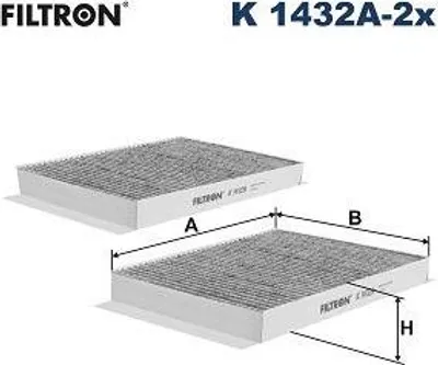 Produktbild von FILTRON K 1432A-2x Innenraumfilter Pollenfilter passend für MERCEDES-BENZ S-Klasse Limousine (W222, V222, X222) Aktivkohle