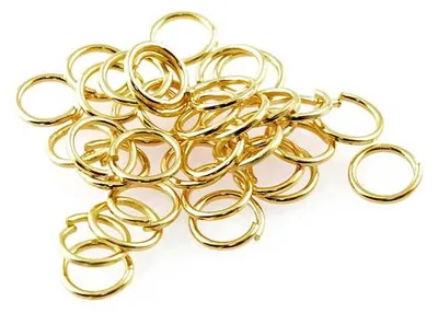 Produktbild von Vintageparts Biegeringe Goldfarben 6 mm 100 Stück