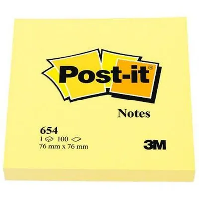 Immagine prodotto di Blocchetti Post-it 654 giallo canarino 76x76 confezione 24 + 12 -36u-