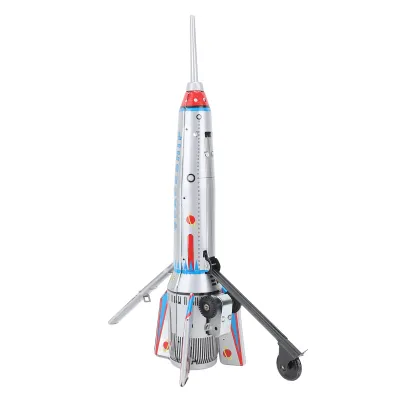 Obrázek produktu pro Plechová raketová hračka,Plechová raketová loď,Sběratelská raketová loď,Vintage raketový model,Push raketová hračka,Raketový model