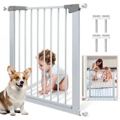 Produktbild von Bettizia Türschutzgitter Automatisch schließend 76-83 cm Babytor Treppentor Verstellbare Breite passt sich verschiedenen Räumen an Stoßfestes Material extra langlebig