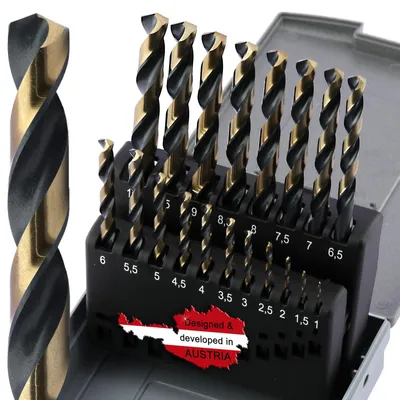 Produktbild von Spiralbohrer-Set 19-teilig, 1 bis 10 mm, HSS-G VAP, Metallbearbeitung