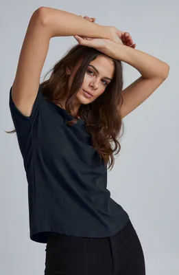 Produktbild von b.young BYPamila Damen T-Shirt Kurzarm Basic Shirt Rundhalsausschnitt kurze Ärmel mit Stretch Regular Fit