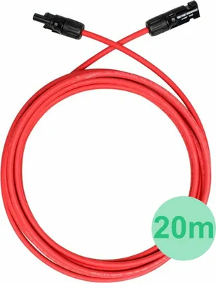 Immagine prodotto di Cavo solare 6mm rosso 20 metri con connettori MC4-Solar-6mm-rood-20metro