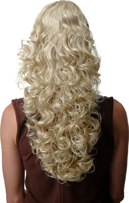 Produktbild von WIG ME UP Voluminöses Haarteil Zopf Pferdeschwanz lockig sehr lang 60cm Hellblond N310-88E
