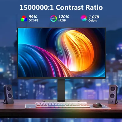 Image de Moniteur gaming - Écran OLED QHD de 27 pouces, 240 Hz - Réglable en hauteur - Pour multimédia et jeux