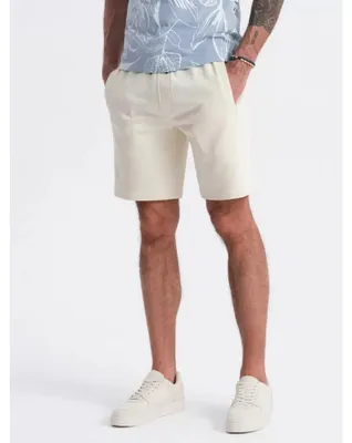 Imagen del producto de Ombre Clothing. Pantalones cortos de chándal para hombre, modelo Ituaso, color crema, talla XL