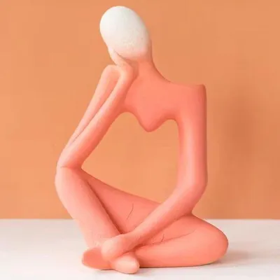 Produktbild von Famanu Dekovase Moderne Keramikvase für Pampasgras - Rot, 19 cm