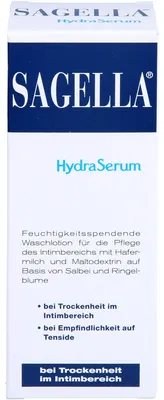 Obrázek produktu pro SAGELLA HydraSerum hydratační intimní mycí mléko pro suchost v oblasti vnějších pohlavních orgánů, 100 ml mléko