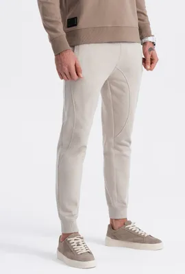 Productafbeelding van Ombre Clothing heren joggingbroek, kleur: lichtbeige, maat: L