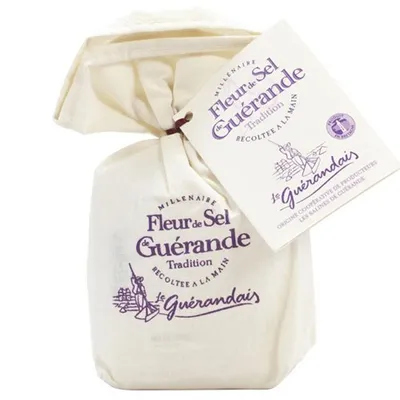 Immagine prodotto di Fleur de Sel de Guerande Bretagne sacchetto di linomarino 250g