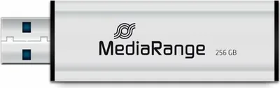 Produktbild von MediaRange MR919, 256 GB, USB Typ-A, 3.2 Gen 1 (3.1 Gen 1), 100 MB/s, Dia, Schwarz, Silber