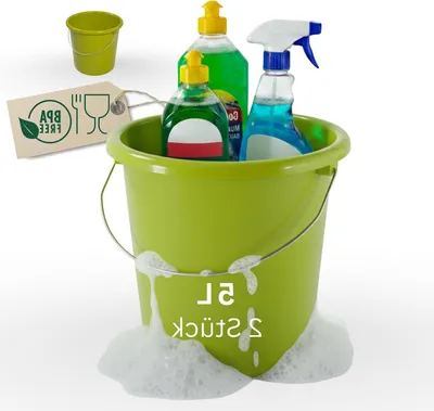 Productafbeelding van Emmers 5L - Poetsemmer Huishoudemmer - Huishouden en Tuin - Met Maatverdeling - 5 Liter - Groen