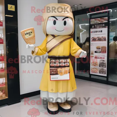 Image de Personnage mascotte REDBROKOLY d un Dim Sum habillé d une robe fourreau et de portefeuilles