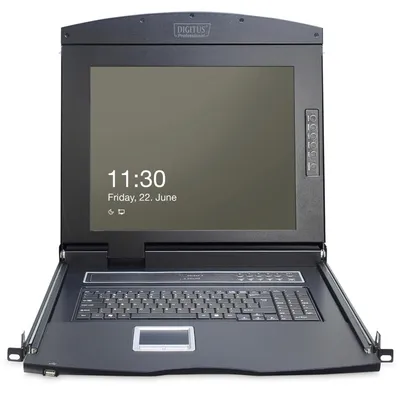 Zdjęcie produktu dla Digitus Modułowa konsola z monitorem TFT o przekątnej 17″ TFT (43,2 cm) & touchpadem, 43,2 cm (17"), 1280 x 1024 px, 1000:1, TFT, 16.78 millionów kolorów, 480 mm