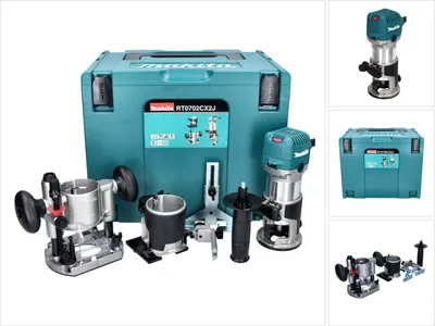 Obrázek produktu pro Makita RT0702CX2J Multifunkční fréza 710 W včetně frézovacích modulů v MAKPACu