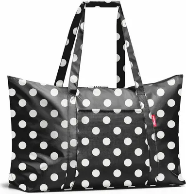 Produktbild von reisenthel mini maxi travelbag, faltbar, Badetasche, Einkaufstasche, Tasche, Dots White, 30 L, AG7073
