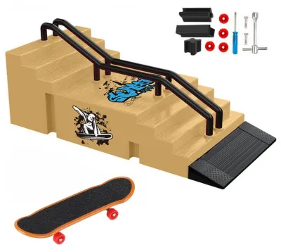 Image de Mini planche à roulettes avec rampe et accessoires