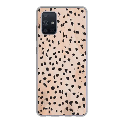 Produktbild von MuchoWow® Handyhülle Schutzhülle Hülle für Samsung Galaxy A51 Polka dots - Schwarz - Marmor Silikon Softcase Handy Hülle - Schutzabdeckung