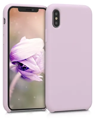 Produktbild von kwmobile Handyhülle für Apple iPhone X Hülle - Case Silikon - Kabelloses Laden - Schutzhülle Cover in Mauve