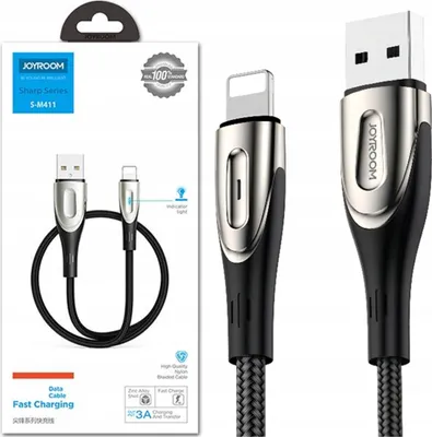 Immagine prodotto di JOYROOM USB Cable for Lightning Joyroom Sharp S-M411 2.4A, 3m (Black)