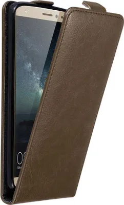 Produktbild von Cadorabo Hülle für Huawei MATE S Schutz Hülle in Braun Flip Etui Handyhülle Case Cover