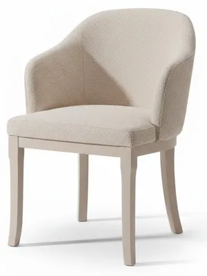 Image de Chaise de salle à manger beige en bois avec rembourrage moelleux - Chaises de salle à manger