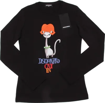 Immagine prodotto di 7025O maglia nera bimba DSQUARED2 cotone maglie t-shirts kids