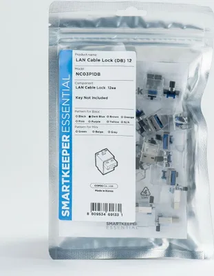 Produktbild von Smartkeeper NC03P1DB, Schnittstellenblockierung, RJ-45, Blau, 12 Stück(e), Polybag, 130 mm