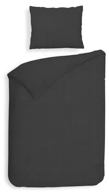 Produktbild von Heckettlane Spina Bettbezug - 135x200 cm – 100% Baumwoll-Flanell – Hochwertige Bettwäsche mit motiv – Weich - Atmungsaktiv und Hautfreundlich – inkl. 80x80 cm Kissenbezug – Grau