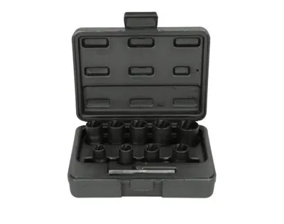 Produktbild von KS Tools 913.3855, Steckschlüssel-Satz, 3/8", 10 Kopf/Köpfe, Chrom-Molybdän-Stahl, DIN 3120, ISO 1174, 660 g