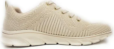 Imagen del producto de Zapatillas Rieker Knitup 183 para mujer, modelo bajo, estilo deportivo, con cordones, color beige