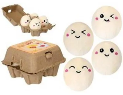 Image de boîte de 4 œufs en peluche Foodies