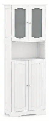 Productafbeelding van Badkamerkast - Opbergkast - Kolomkast - Vrijstaande Kast - Badmeubel - Hoog 163,8 cm