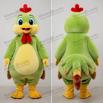 Produktbild von Limettengrüner MASTICOT Plüsch-Pfau-Maskottchen