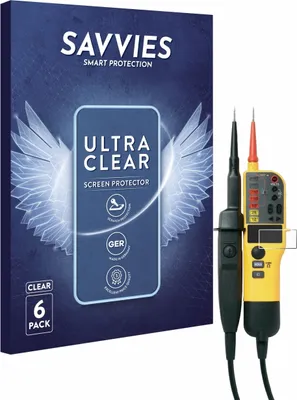 Produktbild von 6x Für Fluke T150 Schutzfolie Savvies Displayschutz Display Schutz Folie Klar Transparent