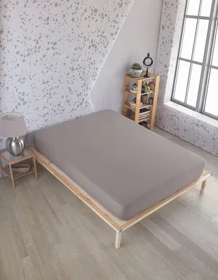 Productafbeelding van Famanu spreihoes voor boxspring, 140x200 cm, grijs - 100% katoen, geschikt voor matrassen tot 35 cm hoog