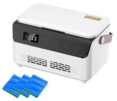 Medikamentenkühlbox 6L, tragbar, LCD, 2-8°C, 3 Akkus, leise