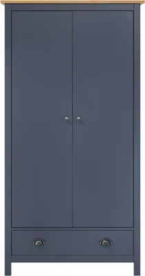 Obrázek produktu pro vidaXL Šatní skříň se 2 dveřmi Hill Grey 89x50x170 cm Borovicové dřevo