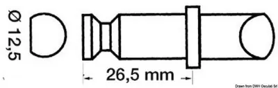 Produktbild von Kunststoff/Messing rowlock 12.5 x 35.5 mm Osculati 34.430.08