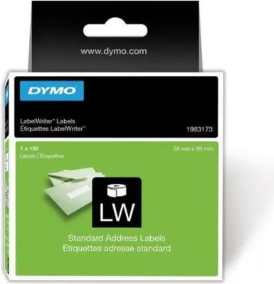 Produktbild von DYMO Original LabelWriter Adressetiketten | 28 mm x 89 mm | Rolle mit 130 Etiketten | selbstklebend | für LabelWriter Etikettendrucker und Beschriftungsgerät