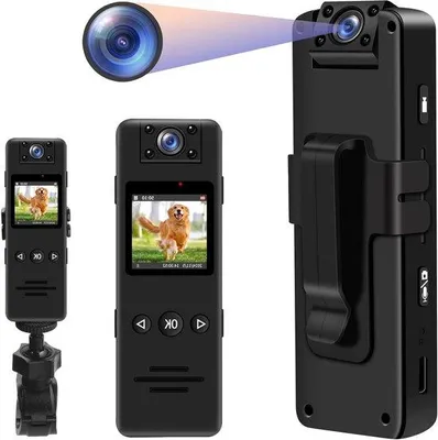 Productafbeelding van Draagbare Camera - Kleine Recorder - Beelden Vastleggen - 180° Draaibare Lens - 1080p HD - Zwart
