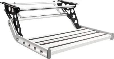 Produktbild von Wohnmobil/Wohnwagen Einstieg - Manuell klappbare Trittstufe - Aluminiumlegierung - Rutschfest - Für Wohnmobil, Camper & Caravan - Silber