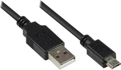 Obrázok produktu pre Alcasa 2510-MB01, 1 m, USB A, Micro-USB B, USB 2.0, Samec/samec, Čierna