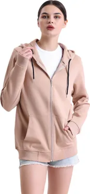 Produktbild von Sweatshirt Hoodies mit Zipper Royyen 3071 Kapuzze – BEIGE / M